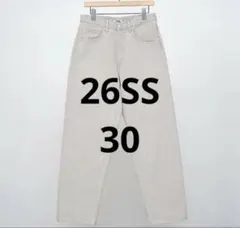 FADED HARD TWIST BROWN DENIM WIDE PANTSのサムネイル