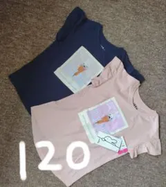 ミッフィー　Tシャツ　二枚　120　半袖　ブルーナ　双子　コーデ　リンク