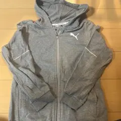 PUMA グレー フルジップパーカー