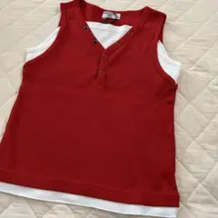 タグ付き コムサデモード タンクトップ ノースリーブ 重ね着風 120㎝