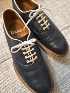Tricker's ネイビー レザーシューズ