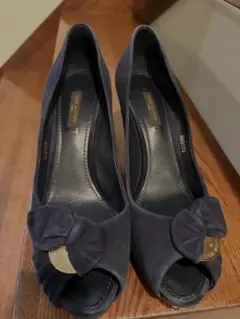 LOUIS VUITTON ネイビー パンプスサイズ37.5