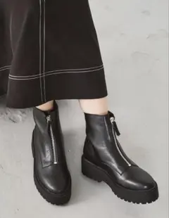 オリエンタルトラフィック 黒厚底ショートブーツ