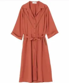 dazzlin シャツワンピース ダークオレンジ ヴィンテージ