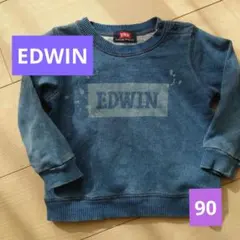 【90】EDWIN デニムブルー トレーナー