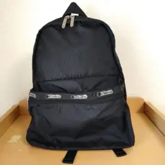 LeSportsac レスポートサック リュック バッグパック 黒 無地 美品のサムネイル