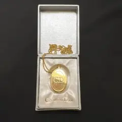 Christian Dior CD ロゴ ネックレス ゴールドカラー 箱あり