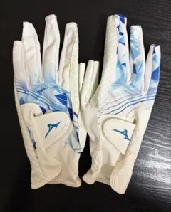 USED ミズノ レディース ゴルフ グローブ 両手 白のサムネイル