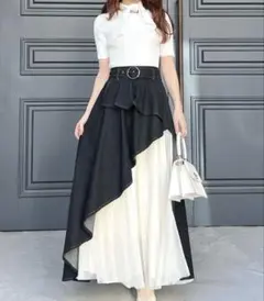 リゼクシー チュールボリュームスカート ブラック