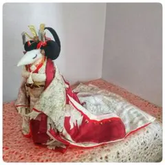 ちりめん細工 狐の花嫁