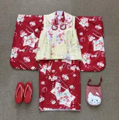 子供着物　七五三　3才セット 赤
