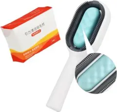 ペット用ブラシ 水タンク付き 静電気防止 グルーミング ブルー