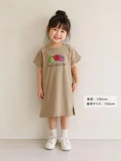 FRUIT OF THE LOOM フルーツプリント ワンピースTシャツ 100のサムネイル