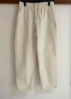 クリーム色 イージーパンツ ゴムウエスト