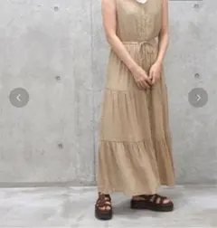 w closet  袖なしティアードワンピース