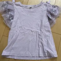 anyFAM 薄紫 フリルTシャツ 120