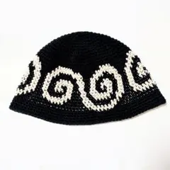 クラッシャーハット バケットハット グランジ 古着 クロシェハット うずまき帽子