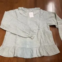 新品　ships kids フリル付き刺繍長袖ブラウス　150