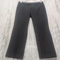 a1086　イネド　センタープレスクロップドパンツ　7　ダークグレー　シンプル