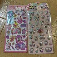 匿名配送　サンリオ　平成はっぴーフォン　ぷくっとシール　キティ　ミミィ　ダニエル