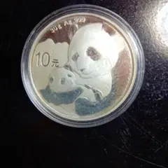 中国パンダ銀貨【2006年・1oz】箱とクリアケース付/ ⭐︎記念切手