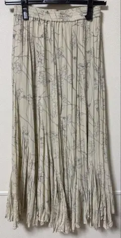 【COCO DEAL】ココディール　フラワープリントシフォンプリーツスカート