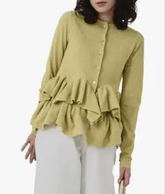 黄色カーディガン