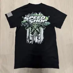 GILDAN THE SPEED SHOP Tシャツ 黒 バックプリント　銃