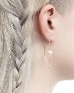 ヒロタカ】ショートバー ダイヤモンド パールピアス - メルカリ