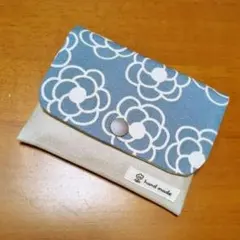 ハンドメイド　ポケットティッシュケース ＊内ポケット　スナップボタン付き＊