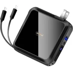 モバイルバッテリー 15000mAh 大容量 折り畳みプラグ 急速充電コンセント