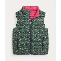 【新品】ポロ　ラルフローレン　リバーシブル花柄ダウンベスト 150cm