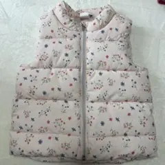 H&M 花柄 ダウンベスト 92