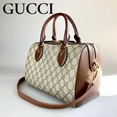 GUCCI グッチ ショルダーバッグ ミニボストン GG スプリーム 2way