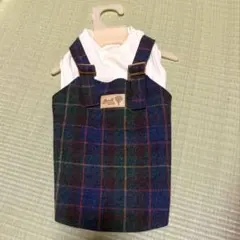 チェックワンピ 犬服 Lサイズ