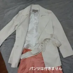 PROPORTION 春先　ホワイト テーラードジャケットコート