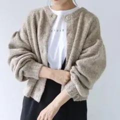 【she mo shelly】ニットカーディガン ベージュ