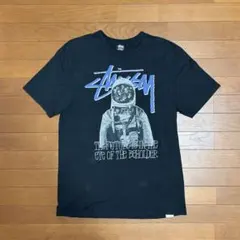 STUSSY ステューシー Tシャツ スペースマン 宇宙飛行士 ブラック