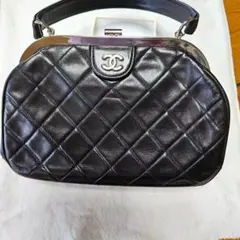 シャネル　ヴィンテージ　マトラッセ　ココマーク　がま口　ハンドバッグ