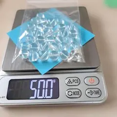 天然石 水晶 丸玉 ビーズ8mm玉 約50g33粒
