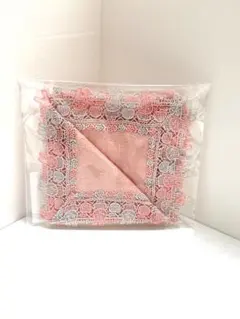 新品　近沢レース　ミッフィー miffy ハンカチ GY＆PKバイカラー　ピンク