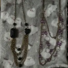 ブラックストーン ゴールドチェーン ネックレス