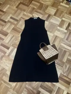 ZARA KNIT ブラック ノースリーブニットワンピース