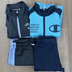 Lotto champion ジャージセット 黒／紫　ネイビー/青　130