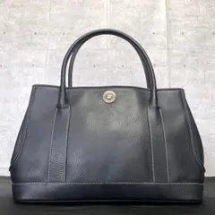 【美品】MORABITO BLACK レザー サークルロゴ 肩掛け トートバッグのサムネイル