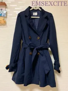 EMSEXCITE エムズエキサイト　トレンチコート　ネイビー