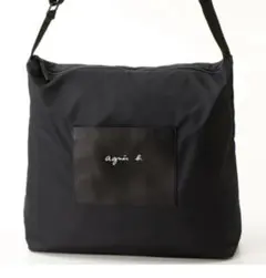 agnès b. ラムレザーポケット ショルダーバッグ ブラックのサムネイル