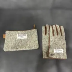 Harris Tweed 手袋 ポーチ セットのサムネイル