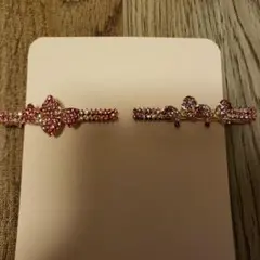 リボンデザイン ヘアクリップ 2個セット