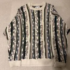 MONO-MART ストライプニットセーター L